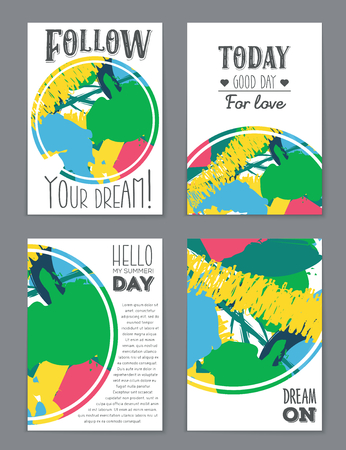 Abstract vector layout background set. For art template design, list, page, mockup brochure theme style, banner, idea, cover, booklet, print, flyer, book, blank, card, ad, sign, sheet, flyer, a4.のイラスト素材