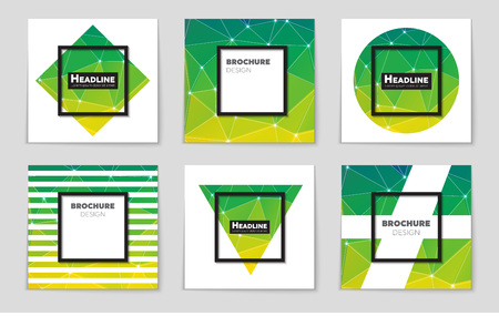 Abstract vector layout background set. For art template design, list, page, mockup brochure theme style, banner, idea, cover, booklet, print, flyer, book, blank, card, ad, sign, sheet, flyer, a4.のイラスト素材