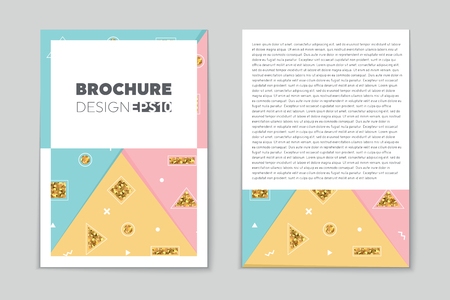Abstract vector layout background set. For art template design, list, page, mockup brochure theme style, banner, idea, cover, booklet, print, flyer, book, blank, card, ad, sign, sheet, flyer, a4.のイラスト素材