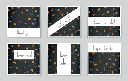 Abstract vector layout background set. For art template design, list, page, mockup brochure theme style, banner, idea, cover, booklet, print, flyer, book, blank, card, ad, sign, sheet, flyer, a4.のイラスト素材