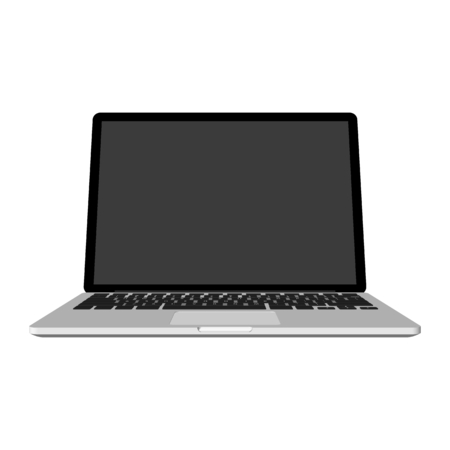 Abstract creative Laptop. Isolated mockup on background. Isometric 3D style template. For web and mobile app clipart art. Concept idea design element. Vector illustration infographics theme.のイラスト素材