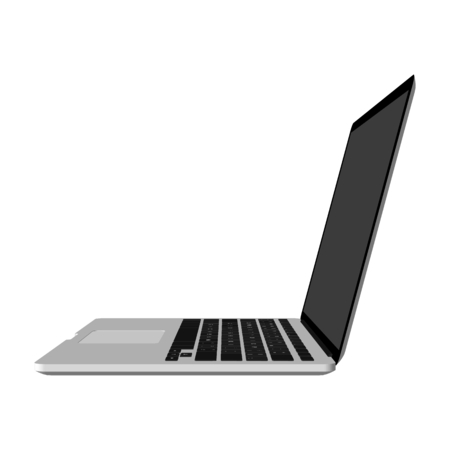 Abstract creative Laptop. Isolated mockup on background. Isometric 3D style template. For web and mobile app clipart art. Concept idea design element. Vector illustration infographics theme.のイラスト素材