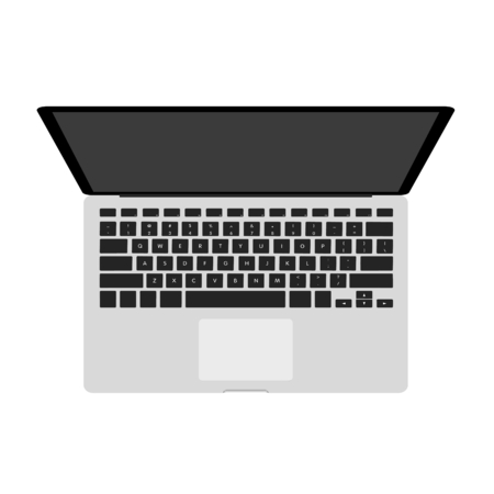 Abstract creative Laptop. Isolated mockup on background. Isometric 3D style template. For web and mobile app clipart art. Concept idea design element. Vector illustration infographics theme.のイラスト素材