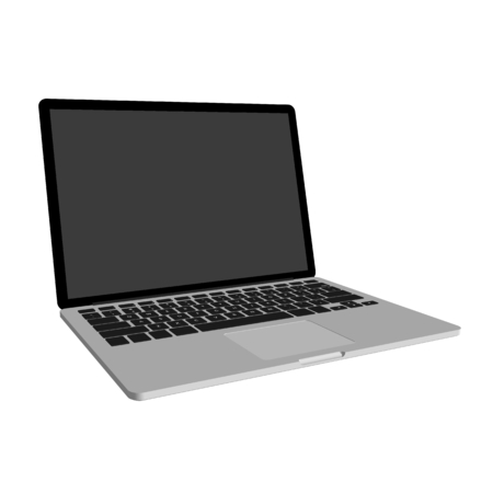 Abstract creative Laptop. Isolated mockup on background. Isometric 3D style template. For web and mobile app clipart art. Concept idea design element. Vector illustration infographics theme.のイラスト素材