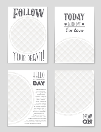 Abstract vector layout background set. For art template design, list, page, mockup brochure theme style, banner, idea, cover, booklet, print, flyer, book, blank, card, ad, sign, sheet, flyer, a4.のイラスト素材