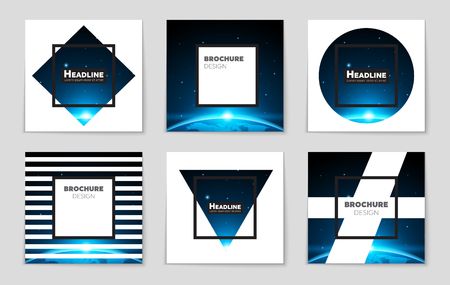 Abstract vector layout background set. For art template design, list, page, mockup brochure theme style, banner, idea, cover, booklet, print, flyer, book, blank, card, ad, sign, sheet, flyer, a4.のイラスト素材