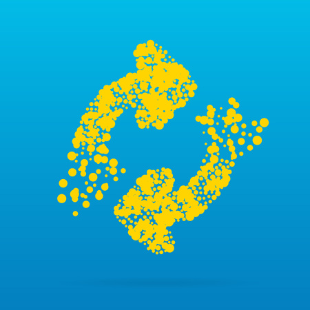 Abstract Creative concept vector icon of arrows for Web and Mobile Applications isolated on background. Vector illustration template design, Business infographic and social media, origami icons.のイラスト素材