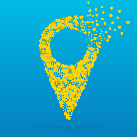 Abstract Creative concept vector icon of pointer for Web and Mobile Applications isolated on white background. Illustration creative template design, Business software and social media infographic.のイラスト素材