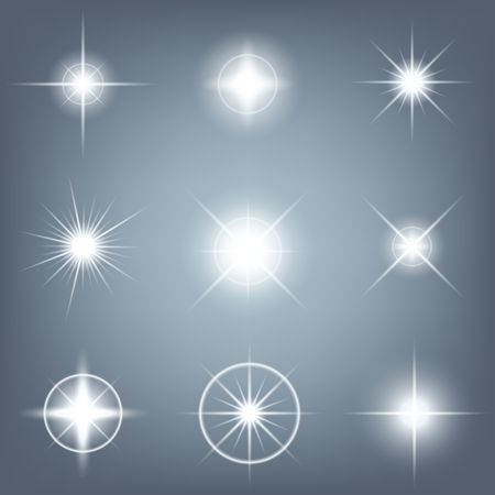 Creative concept Vector set of glow light effect stars bursts with sparkles isolated on black background. For illustration template art design, banner for Christmas celebrate, magic flash energy ray.のイラスト素材