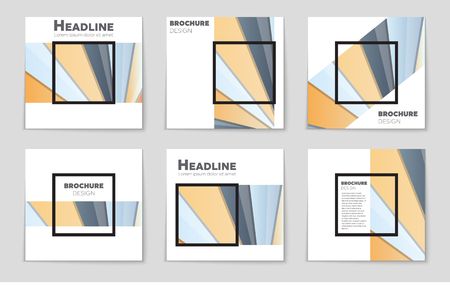 Abstract vector layout background set. For art template design, list, page, mockup brochure theme style, banner, idea, cover, booklet, print, flyer, book, blank, card, ad, sign, sheet, a4.のイラスト素材