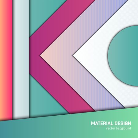 Vector material design background. Abstract creative concept layout template. For web and mobile app, paper art illustration design. style blank, poster, booklet. Motion wallpaper element. Flat ui.のイラスト素材