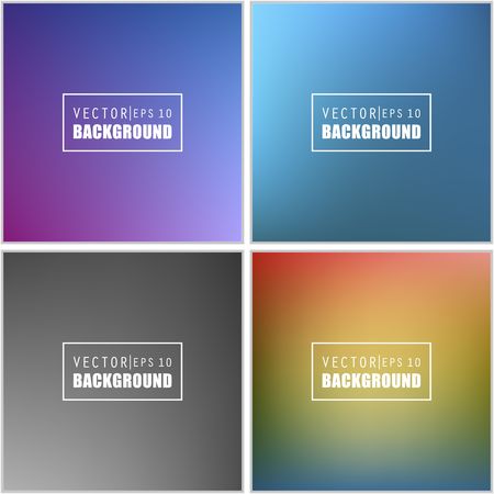 Abstract Creative concept vector multicolored blurred background set. For Web and Mobile Applications, art illustration template design, business infographic and social media, modern decoration.のイラスト素材