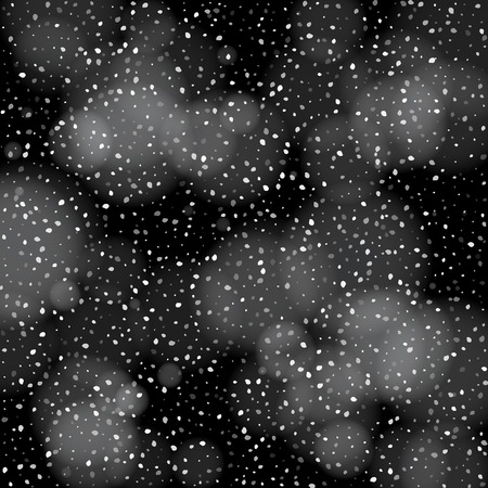 Abstract creative christmas falling snow isolated on background. Vector illustration clipart art for Xmas holiday decoration. Concept idea design element. Realistic snowflake. Winter frost effect.のイラスト素材