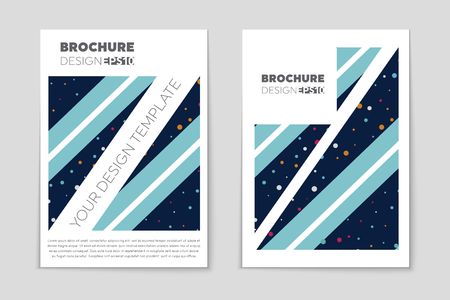 Abstract vector layout background set. For art template design, list, front page, mockup brochure theme style, banner, idea, cover, booklet, print, flyer, book, blank, card, ad, sign, sheet,, a4.のイラスト素材