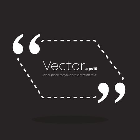 Abstract concept vector empty speech square quote text bubble. For web and mobile app isolated on background, illustration template design, creative presentation, business infographic social media.のイラスト素材