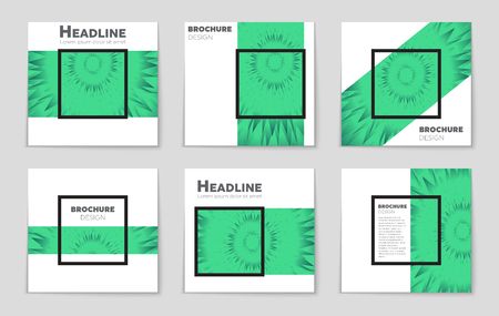 Abstract vector layout background set. For art template design, list, front page, mockup brochure theme style, banner, idea, cover, booklet, print, flyer, book, blank, card, ad, sign, sheet,, a4.のイラスト素材