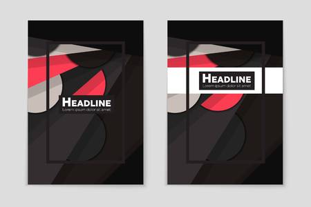 Abstract vector layout background set. For art template design, list, front page, mockup brochure theme style, banner, idea, cover, booklet, print, flyer, book, blank, card, ad, sign, sheet,, a4.のイラスト素材