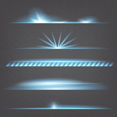 Creative concept Vector set of glow light effect stars bursts with sparkles isolated on black background. For illustration template art design, banner for Christmas celebrate, magic flash energy ray.のイラスト素材