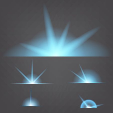 Creative concept Vector set of glow light effect stars bursts with sparkles isolated on black background. For illustration template art design, banner for Christmas celebrate, magic flash energy ray.のイラスト素材