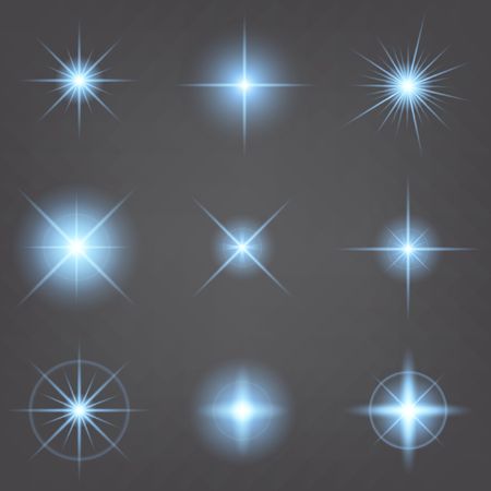 Creative concept Vector set of glow light effect stars bursts with sparkles isolated on black background. For illustration template art design, banner for Christmas celebrate, magic flash energy ray.のイラスト素材