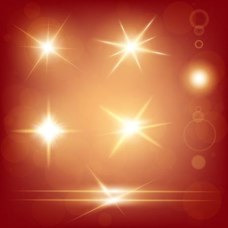 Creative concept Vector set of glow light effect stars bursts with sparkles isolated on black background. For illustration template art design, banner for Christmas celebrate, magic flash energy ray.のイラスト素材