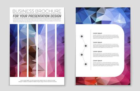 Abstract vector layout background set. For art template design, list, front page, mockup brochure theme style, banner, idea, cover, booklet, print, flyer, book, blank, card, ad, sign, sheet,, a4.のイラスト素材