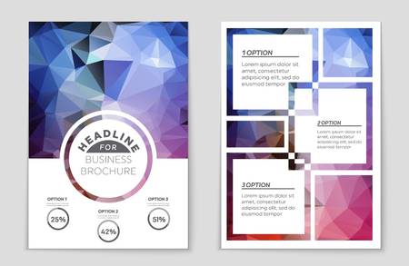 Abstract vector layout background set. For art template design, list, front page, mockup brochure theme style, banner, idea, cover, booklet, print, flyer, book, blank, card, ad, sign, sheet,, a4.のイラスト素材