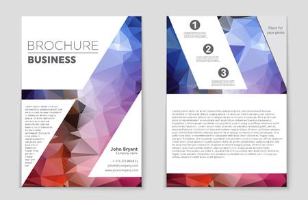 Abstract vector layout background set. For art template design, list, front page, mockup brochure theme style, banner, idea, cover, booklet, print, flyer, book, blank, card, ad, sign, sheet,, a4.のイラスト素材