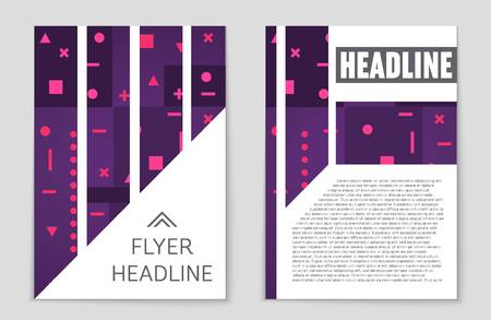 Abstract vector layout background set. For art template design, list, front page, mockup brochure theme style, banner, idea, cover, booklet, print, flyer, book, blank, card, ad, sign, sheet,, a4.のイラスト素材