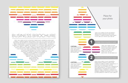 Abstract vector layout background set. For art template design, list, front page, mockup brochure theme style, banner, idea, cover, booklet, print, flyer, book, blank, card, ad, sign, sheet,, a4.のイラスト素材