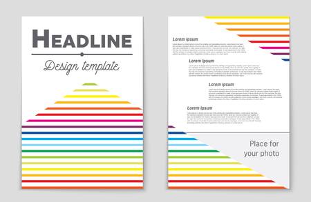 Abstract vector layout background set. For art template design, list, front page, mockup brochure theme style, banner, idea, cover, booklet, print, flyer, book, blank, card, ad, sign, sheet,, a4.のイラスト素材