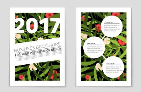 Abstract vector layout background set. For art template design, list, front page, mockup brochure theme style, banner, idea, cover, booklet, print, flyer, book, blank, card, ad, sign, sheet,, a4.のイラスト素材