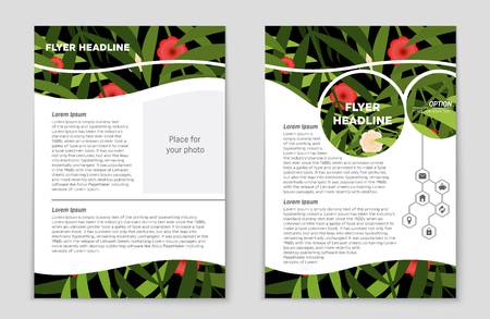 Abstract vector layout background set. For art template design, list, front page, mockup brochure theme style, banner, idea, cover, booklet, print, flyer, book, blank, card, ad, sign, sheet,, a4.のイラスト素材