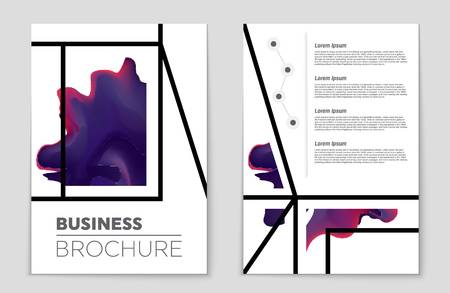 Abstract vector layout background set. For art template design, list, front page, mockup brochure theme style, banner, idea, cover, booklet, print, flyer, book, blank, card, ad, sign, sheet,, a4.のイラスト素材