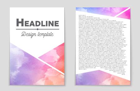 Abstract vector layout background set. For art template design, list, front page, mockup brochure theme style, banner, idea, cover, booklet, print, flyer, book, blank, card, ad, sign, sheet,, a4.のイラスト素材