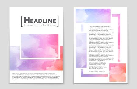 Abstract vector layout background set. For art template design, list, front page, mockup brochure theme style, banner, idea, cover, booklet, print, flyer, book, blank, card, ad, sign, sheet,, a4.のイラスト素材