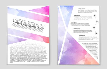 Abstract vector layout background set. For art template design, list, front page, mockup brochure theme style, banner, idea, cover, booklet, print, flyer, book, blank, card, ad, sign, sheet,, a4.のイラスト素材