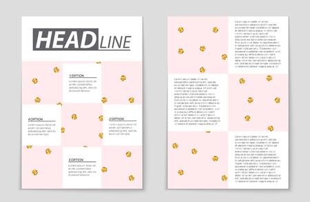 Abstract vector layout background set. For art template design, list, front page, mockup brochure theme style, banner, idea, cover, booklet, print, flyer, book, blank, card, ad, sign, sheet,, a4.のイラスト素材