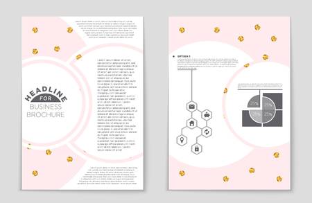 Abstract vector layout background set. For art template design, list, front page, mockup brochure theme style, banner, idea, cover, booklet, print, flyer, book, blank, card, ad, sign, sheet,, a4.のイラスト素材