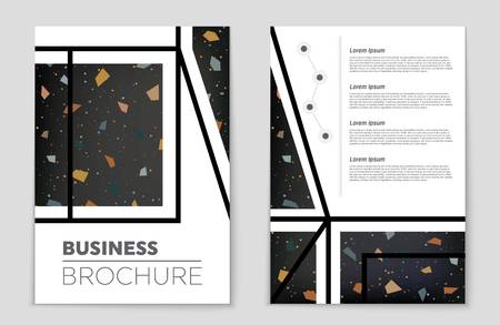 Abstract vector layout background set. For art template design, list, front page, mockup brochure theme style, banner, idea, cover, booklet, print, flyer, book, blank, card, ad, sign, sheet,, a4.のイラスト素材