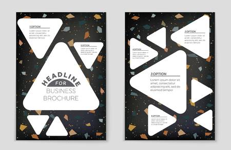 Abstract vector layout background set. For art template design, list, front page, mockup brochure theme style, banner, idea, cover, booklet, print, flyer, book, blank, card, ad, sign, sheet,, a4.のイラスト素材