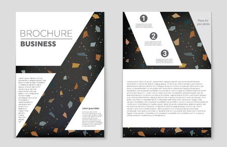 Abstract vector layout background set. For art template design, list, front page, mockup brochure theme style, banner, idea, cover, booklet, print, flyer, book, blank, card, ad, sign, sheet,, a4.のイラスト素材