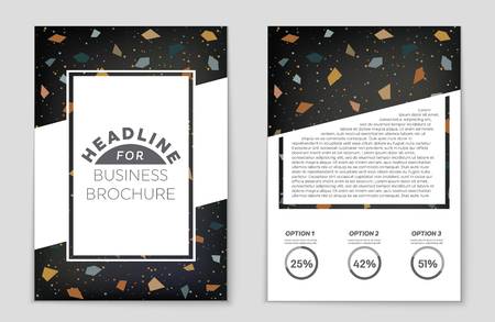 Abstract vector layout background set. For art template design, list, front page, mockup brochure theme style, banner, idea, cover, booklet, print, flyer, book, blank, card, ad, sign, sheet,, a4.のイラスト素材