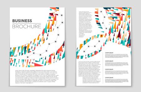 Abstract vector layout background set. For art template design, list, front page, mockup brochure theme style, banner, idea, cover, booklet, print, flyer, book, blank, card, ad, sign, sheet,, a4.のイラスト素材