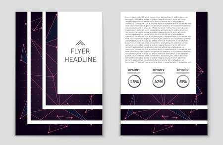 Abstract vector layout background set. For art template design, list, front page, mockup brochure theme style, banner, idea, cover, booklet, print, flyer, book, blank, card, ad, sign, sheet,, a4.のイラスト素材