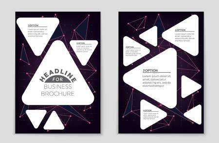 Abstract vector layout background set. For art template design, list, front page, mockup brochure theme style, banner, idea, cover, booklet, print, flyer, book, blank, card, ad, sign, sheet,, a4.のイラスト素材