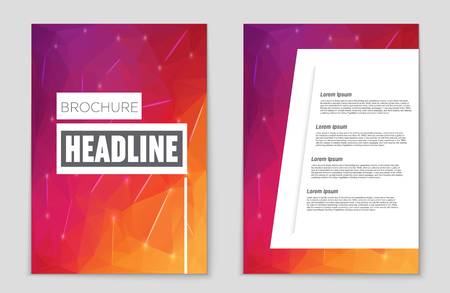 Abstract vector layout background set. For art template design, list, front page, mockup brochure theme style, banner, idea, cover, booklet, print, flyer, book, blank, card, ad, sign, sheet,, a4.のイラスト素材