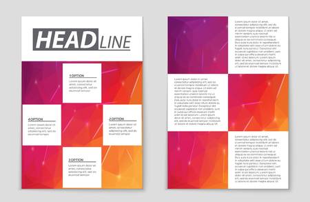 Abstract vector layout background set. For art template design, list, front page, mockup brochure theme style, banner, idea, cover, booklet, print, flyer, book, blank, card, ad, sign, sheet,, a4.のイラスト素材