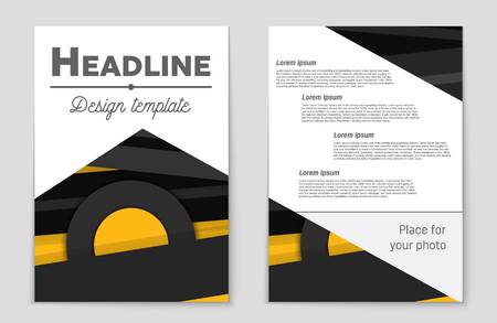 Abstract vector layout background set. For art template design, list, front page, mockup brochure theme style, banner, idea, cover, booklet, print, flyer, book, blank, card, ad, sign, sheet,, a4.のイラスト素材