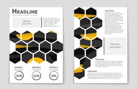Abstract vector layout background set. For art template design, list, front page, mockup brochure theme style, banner, idea, cover, booklet, print, flyer, book, blank, card, ad, sign, sheet,, a4.のイラスト素材